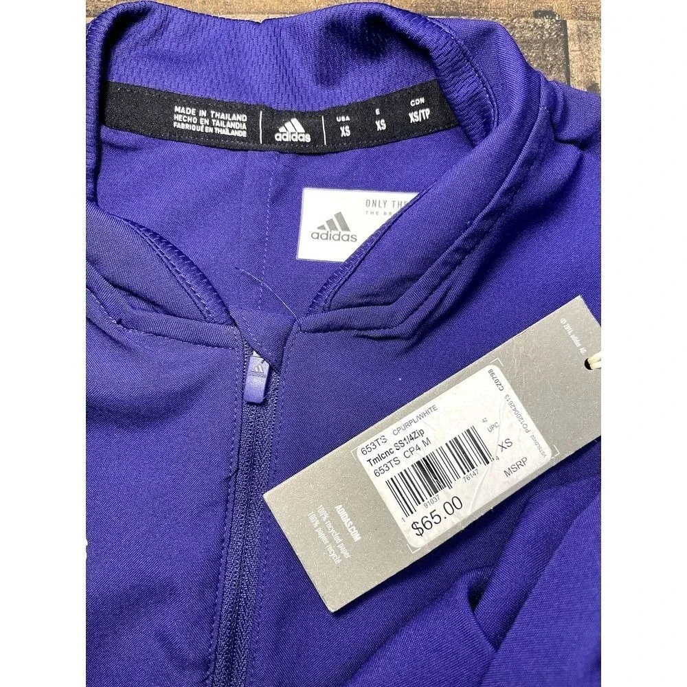 Adidas Purple Quarter Zip Jacket X-Small‎ *WITH TAGS*
